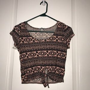 Tribal print Crop Top